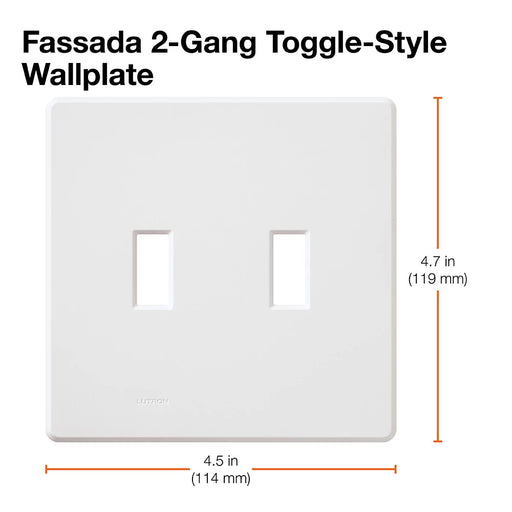 Lutron Fassada Wall Plate 2-Gang Ivory (FG-2-IV)