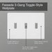 Lutron Fassada Wall Plate 3-Gang Light Almond (FG-3-LA)