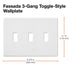 Lutron Fassada Wall Plate 3-Gang Light Almond (FG-3-LA)