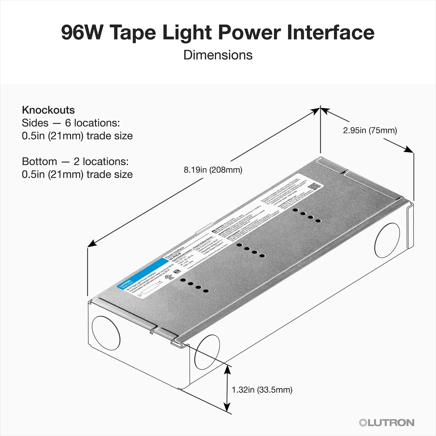 Lutron LU-PH3-B 96W Hardwired Power Interface — Lighting Supply