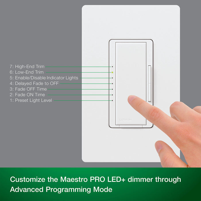 Lutron Maestro Pro LED Dimmer Light Almond (MA-PRO-LA)