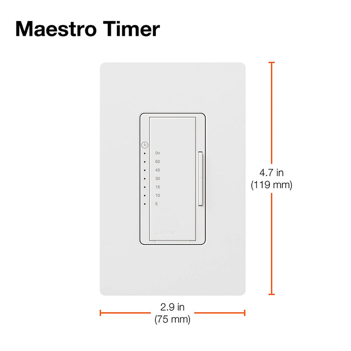 Lutron Maestro 5A Timer Multi-Location With Neutral Ivory (MA-T51MN-IV)