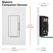 Lutron Maestro Accessory Dimmer Light Almond Clamshell (MA-RH-LA)