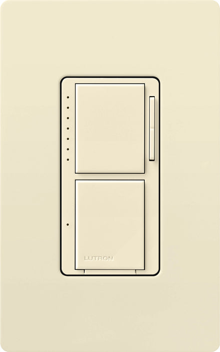 Lutron Maestro Dual LED+ Controls Dimmer And Switch Single Pole Almond-Box (MACL-L3S25-AL)