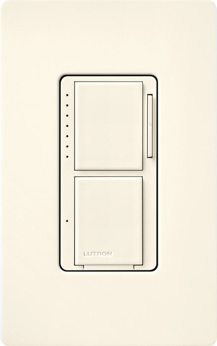 Lutron Maestro Dual LED+ Controls Dimmer And Switch Single Pole Biscuit-Box (MACL-L3S25-BI)
