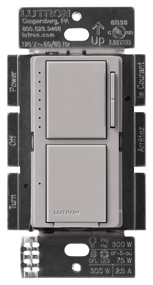 Lutron Maestro Dual LED+ Controls Dimmer And Switch Single Pole Gray-Box (MACL-L3S25-GR)