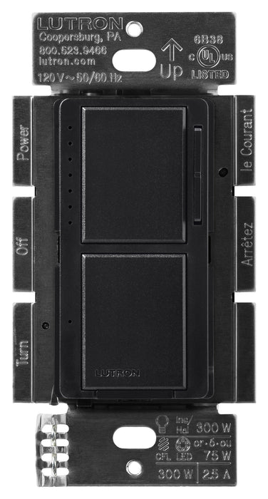 Lutron Maestro Dual LED+ Controls Dimmer And Switch Single Pole Midnight-Box (MACL-L3S25-MN)
