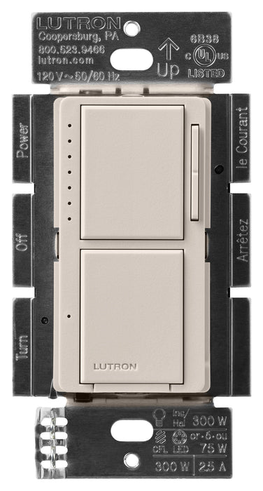Lutron Maestro Dual LED+ Controls Dimmer And Switch Single Pole Taupe-Box (MACL-L3S25-TP)