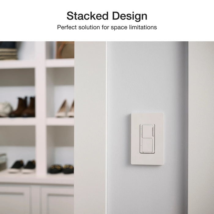 Lutron Maestro Dual LED+ Controls Dimmer And Switch Single Pole Black-Box (MACL-L3S25-BL)