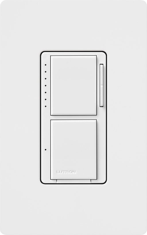 Lutron Maestro Dual LED+ Controls Dimmer And Switch Single Pole White-Clamshell (MACL-L3S25H-WH)