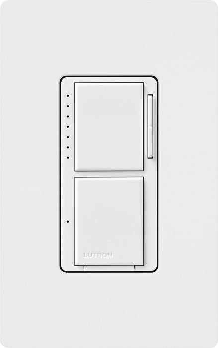 Lutron Maestro Dual LED+ Controls Dimmer And Switch Single Pole White-Box (MACL-L3S25-WH)