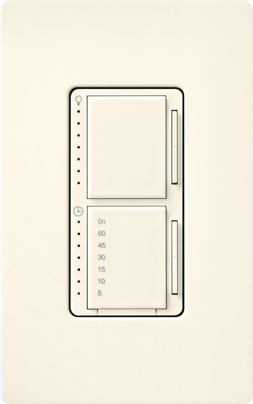 Lutron Maestro Dual LED+ Controls Dimmer And Timer Single Pole Biscuit-Box (MACL-L3T251-BI)