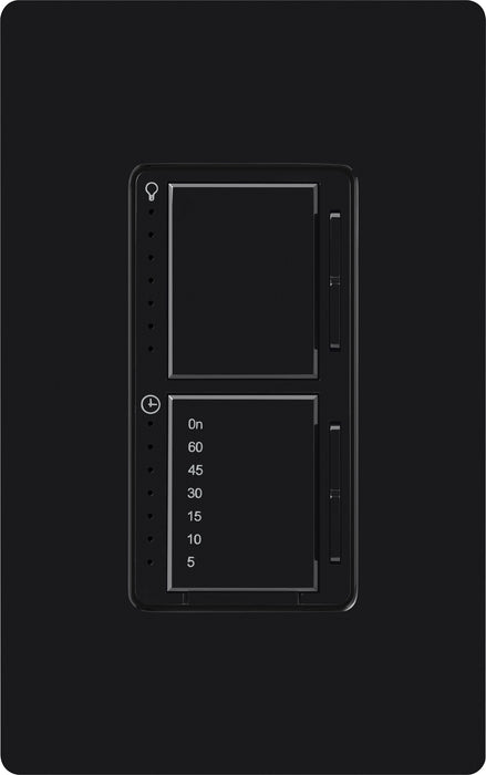 Lutron Maestro Dual LED+ Controls Dimmer And Timer Single Pole Black-Box (MACL-L3T251-BL)