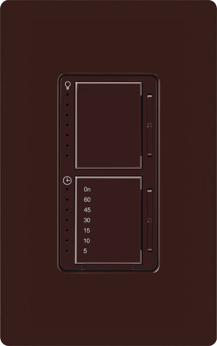 Lutron Maestro Dual LED+ Controls Dimmer And Timer Single Pole Brown-Box (MACL-L3T251-BR)