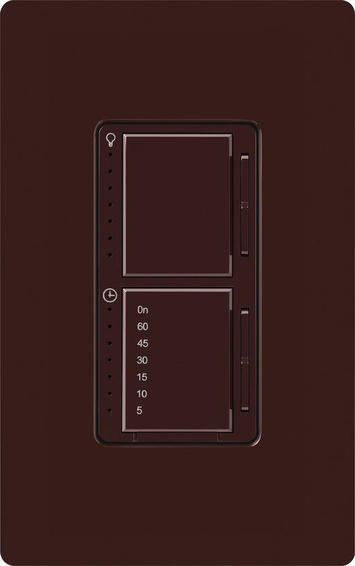 Lutron Maestro Dual LED+ Controls Dimmer And Timer Single Pole Brown-Box (MACL-L3T251-BR)