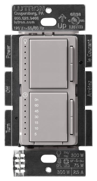 Lutron Maestro Dual LED+ Controls Dimmer And Timer Single Pole Gray-Box (MACL-L3T251-GR)