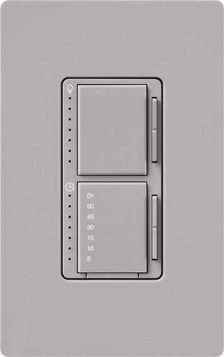 Lutron Maestro Dual LED+ Controls Dimmer And Timer Single Pole Gray-Box (MACL-L3T251-GR)