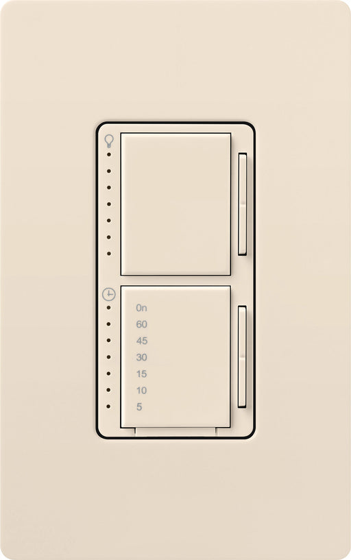 Lutron Maestro Dual LED+ Controls Dimmer And Timer Single Pole Light Almond-Box (MACL-L3T251-LA)