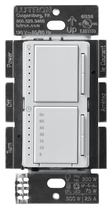 Lutron Maestro Dual LED+ Controls Dimmer And Timer Single Pole Palladium-Box (MACL-L3T251-PD)