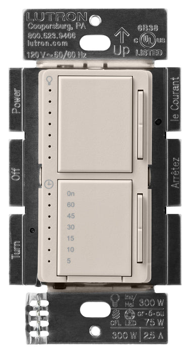 Lutron Maestro Dual LED+ Controls Dimmer And Timer Single Pole Taupe-Box (MACL-L3T251-TP)