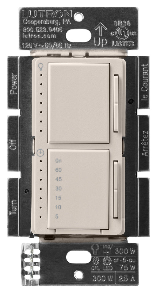 Lutron Maestro Dual LED+ Controls Dimmer And Timer Single Pole Taupe-Box (MACL-L3T251-TP)