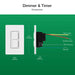 Lutron Maestro Dual LED+ Controls Dimmer And Timer Single Pole Black-Box (MACL-L3T251-BL)