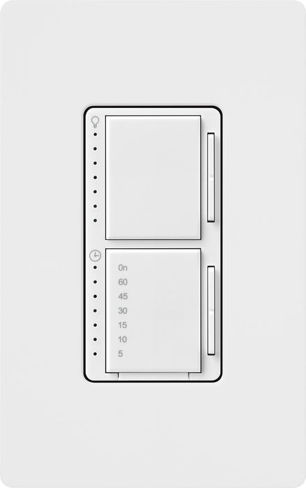 Lutron Maestro Dual LED+ Controls Dimmer And Timer Single Pole White-Box (MACL-L3T251-WH)