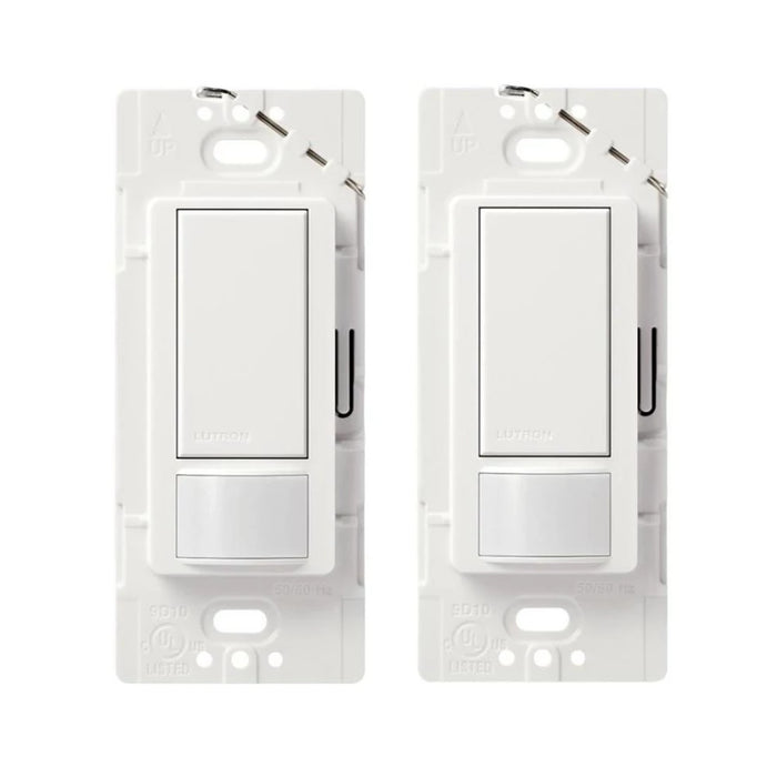 Lutron Maestro Occupancy/Vacancy Sensor Switch Single-Pole 120V White 2 Pack (MS-OPS2-WH-2)