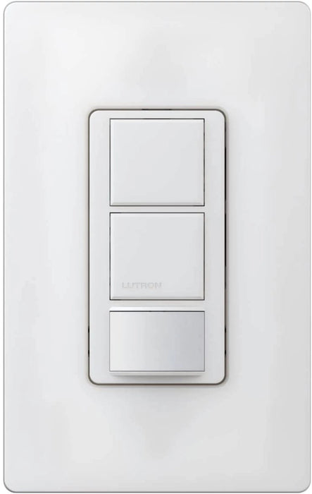 Lutron Maestro DV 6A Occupancy Sensor Single-Pole Dual Circuit Snow (MS-OPS6-DDV-SW)