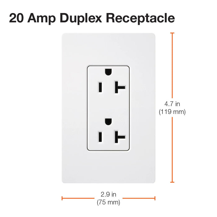 Lutron Claro Designer Tamper-Resistant Receptacle 20A 125V Satin Finish Pumice (SCR-20-PM)