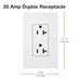 Lutron Claro Designer Tamper-Resistant Receptacle 20A 125V Satin Finish Pumice (SCR-20-PM)