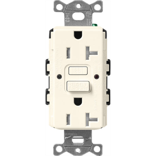Lutron Satin 20A Receptacle Self-Testing GFCI Biscuit (SCR-20-GFST-BI)