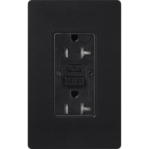 Lutron Satin 20A Receptacle Self-Testing GFCI Midnight (SCR-20-GFST-MN)