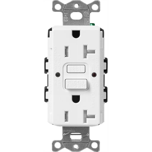 Lutron Satin 20A Receptacle Self-Testing GFCI Snow (SCR-20-GFST-SW)