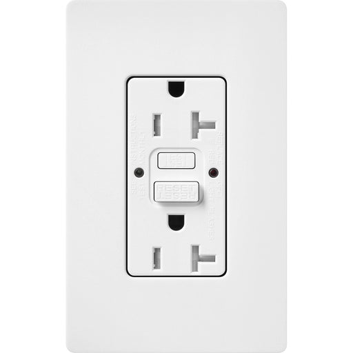 Lutron Satin 20A Receptacle Self-Testing GFCI Snow (SCR-20-GFST-SW)