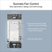 Lutron Sunnata Touch Fan Control 4-Speed 1.5A Paddle Fan AC Motor Single Pole Neutral Required 120V Snow White (ST-FSQ-N-SW)