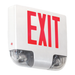Exitronix Die Cast Aluminum LED Exit Combination High Intensity Multi-Directional LED Lamp Heads Double Face 6 Inch Red Letters NiCad Battery White Enclosure White Face Mounting Canopy (400C-2-WW)