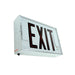 Exitronix Steel Direct View LED Exit Sign Double Face Red LED&#039;s 2 Circuit Input 277/277V White Enclosure White Face/Red Letters (503E-2CI7-WH-C6-DR)
