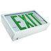 Exitronix Steel Direct View LED Exit Sign Double Face Green LED&#039;s 2 Circuit Input 120/277V White Enclosure White Face/Green Letters Downlight Tamper Resistant Hardware (G603E-2CI17-WH-C10-DL-DR-TRH)