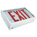 Exitronix Steel Direct View LED Exit Sign Double Face Red LED&#039;s 2 Circuit Input 120/120V White Enclosure White Face/Red Letters Tamper Resistant Hardware (603E-2CI1-WH-C6-DR-TRH)