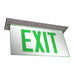 Exitronix LED Edge-Lit Exit Sign Single Face Recessed Mount 2 Circuit Input 120/277V Green Letters/Mirror Panel Universal Chevrons Black Finish (902E-R-2CI17-GM-BL)