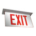 Exitronix LED Edge-Lit Exit Sign Double Face Recessed Mount NiCad Red Letters/Mirror Panel Universal Chevrons White Finish (903E-R-NC-RM-WH)