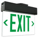 Exitronix LED Edge-Lit Exit Sign Single Face Universal Mounting NiCad Green Letters/White Panel Universal Chevrons White Finish (902E-U-NC-GW-WH)
