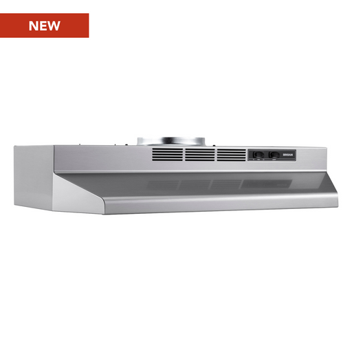 Broan-NuTone 24 Inch Convertible Under-Cabinet Range Hood 230 Maximum Blower CFM Stainless Finish (F4024SF)