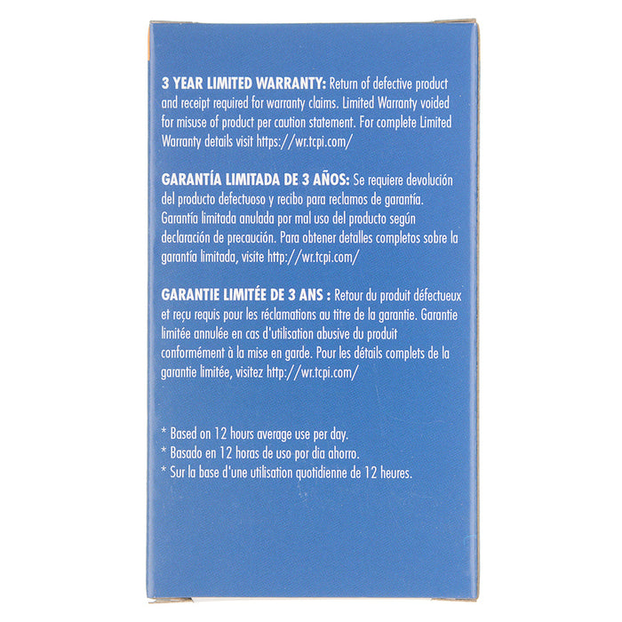 TCP LED Classic Filaments 4.5W A19 Dimmable 15000 Hours 40W Equivalent 3000K 450Lm E26 Base Clear 95 CRI (FA19D4030E26SCL95)