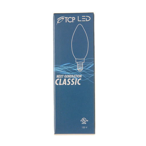 TCP LED Classic Filaments 5W B11 Dimmable 15000 Hours 60W Equivalent 2400K 500Lm E12 Base Clear 92 CRI (FB11D6024E12SCL92)