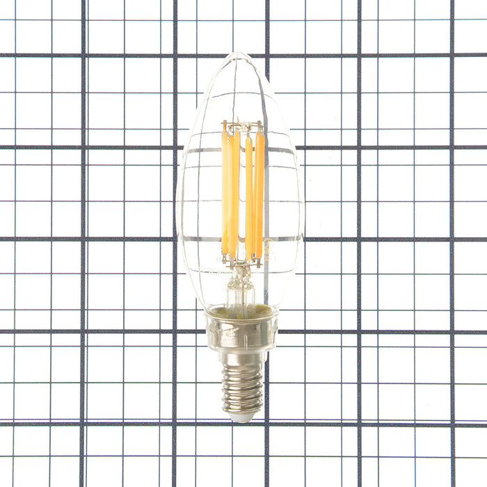 TCP LED Classic Filaments 5W B11 Dimmable 15000 Hours 60W Equivalent 2400K 500Lm E12 Base Clear 92 CRI (FB11D6024E12SCL92)