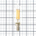 TCP LED Classic Filaments 5W B11 Dimmable 15000 Hours 60W Equivalent 2400K 500Lm E12 Base Clear 92 CRI (FB11D6024E12SCL92)