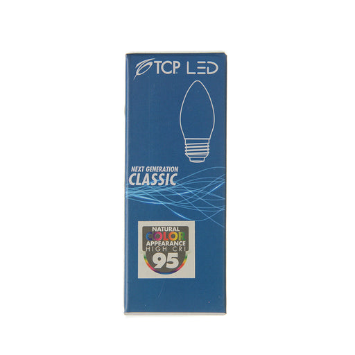 TCP LED Classic Filaments 5W B11 Dimmable 15000 Hours 60W Equivalent 5000K 500Lm E26 Base Frost 95 CRI (FB11D6050E26SFR95)