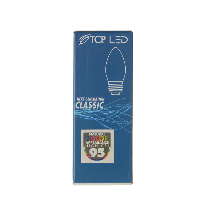 TCP LED Classic Filaments 5W B11 Dimmable 15000 Hours 60W Equivalent 5000K 500Lm E26 Base Frost 95 CRI (FB11D6050E26SFR95)